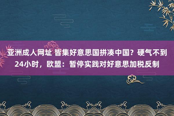 亚洲成人网址 皆集好意思国拼凑中国？硬气不到24小时，欧盟：暂停实践对好意思加税反制
